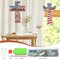 2 Pack Cross Diamond Painting Kits 5D DIY Diamond Painting Cross Special Shaped Diamond Art Kit Patriotic Flag Hanging Wall Home Decor with Tools for Adults